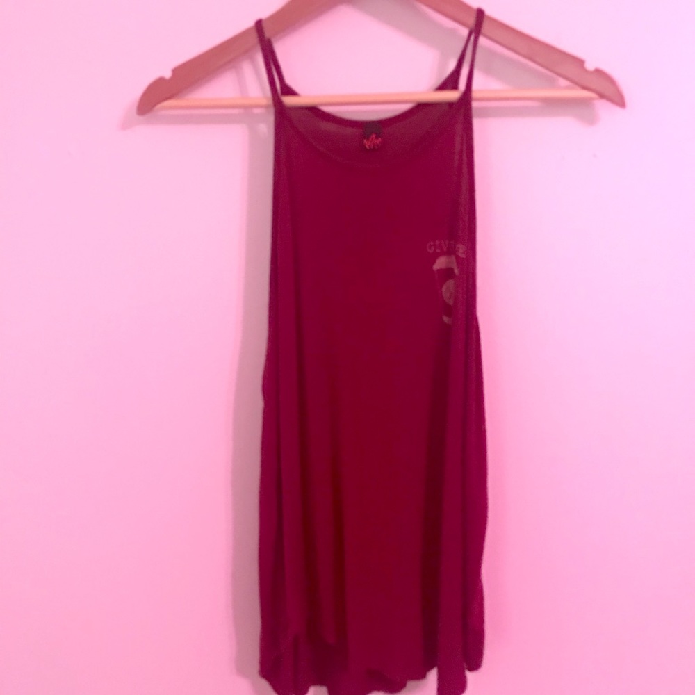 Burgundy top